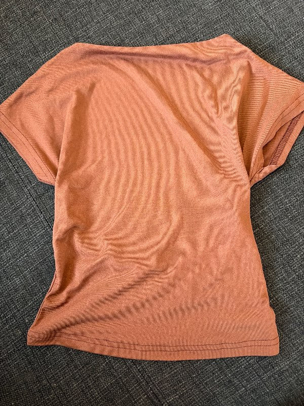 Open back toppur brúnn