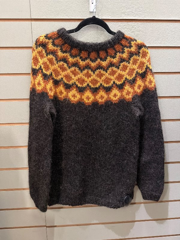 Lopapeysa brown and orange size 12