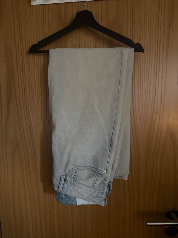 H&M baggy ljósar buxur
