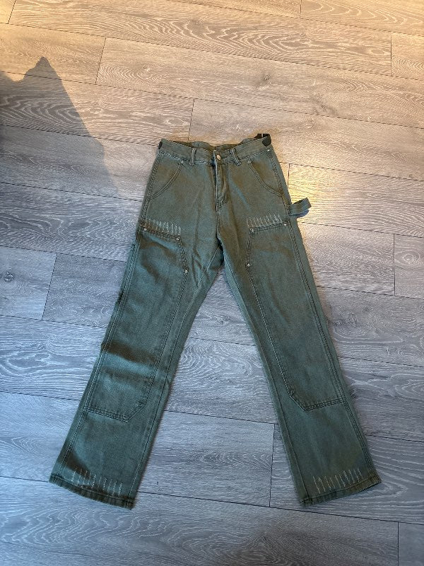 Grænar thrift buxur