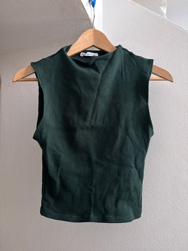 Green Zara top