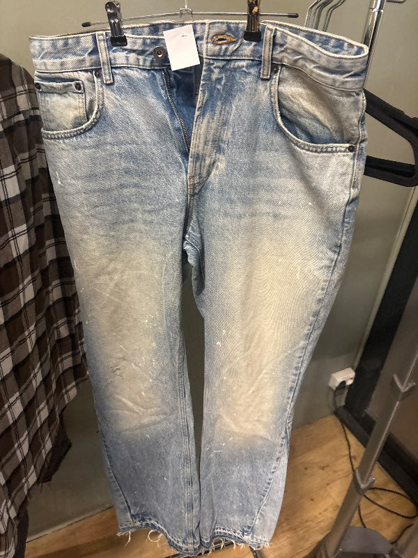 Blue flared jeans