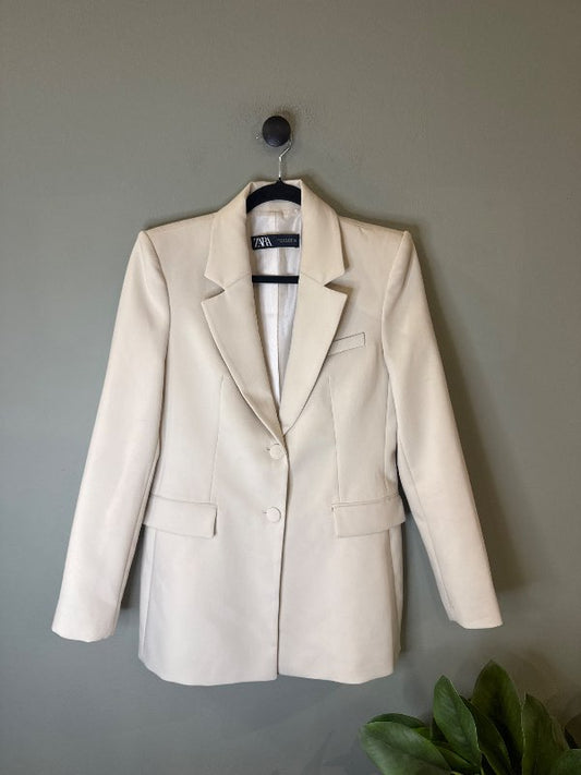 Zara Hvítur Blazer