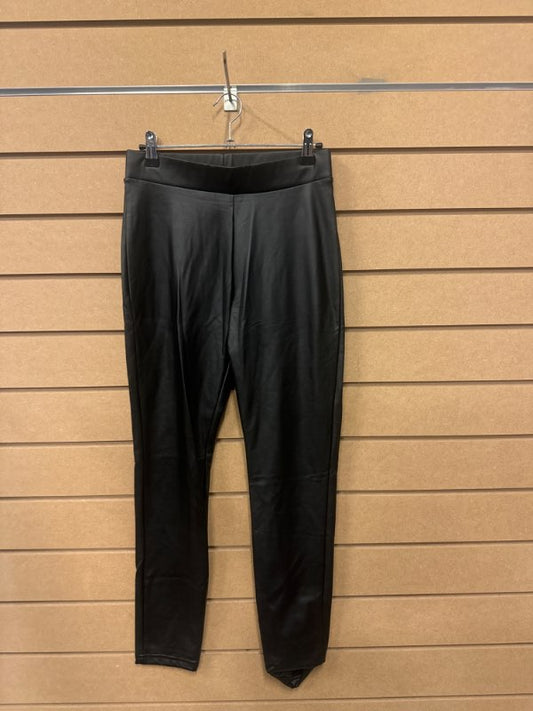 Svartar Pleðurleggings