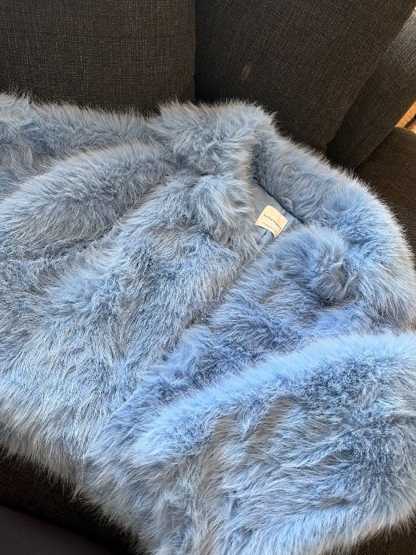 Blár stradivarius pels oversized