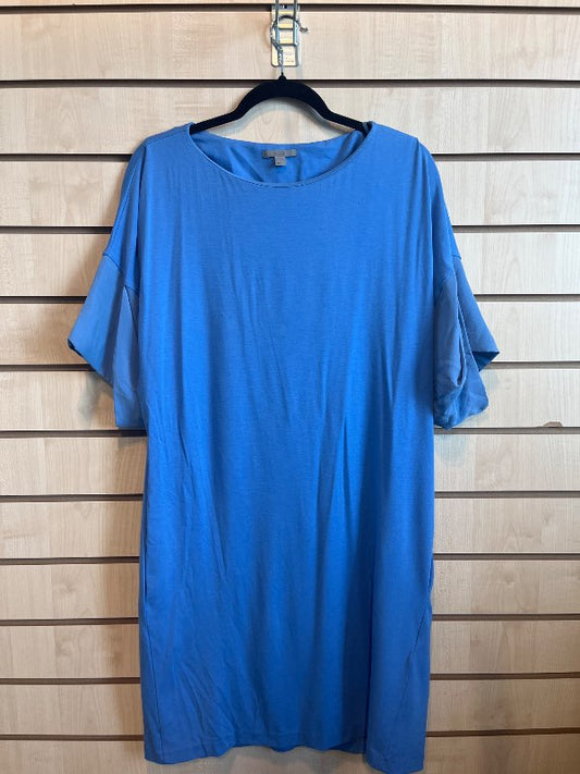 Blár Cos Kjóll 90% viscose