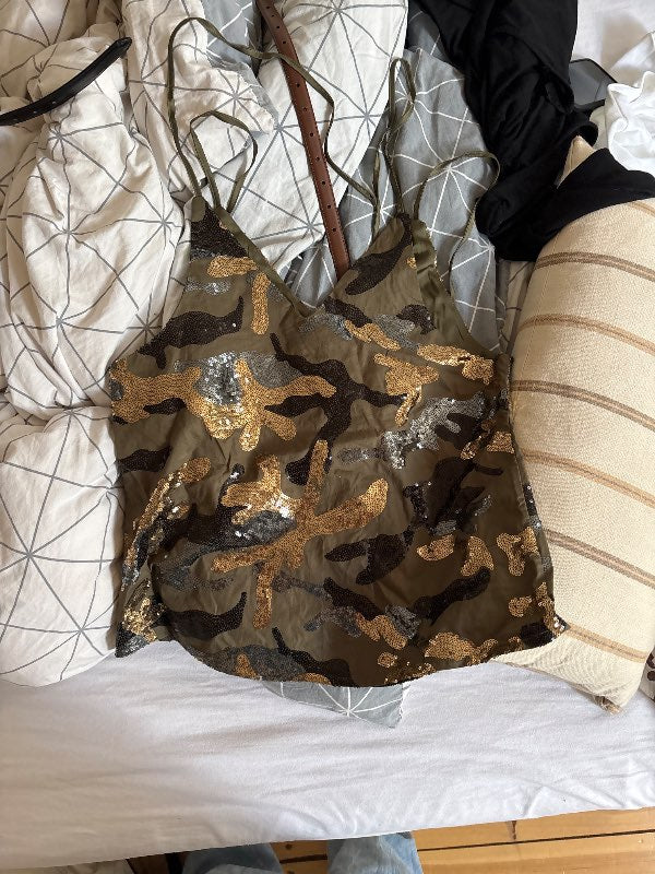 Camo glimmer toppur