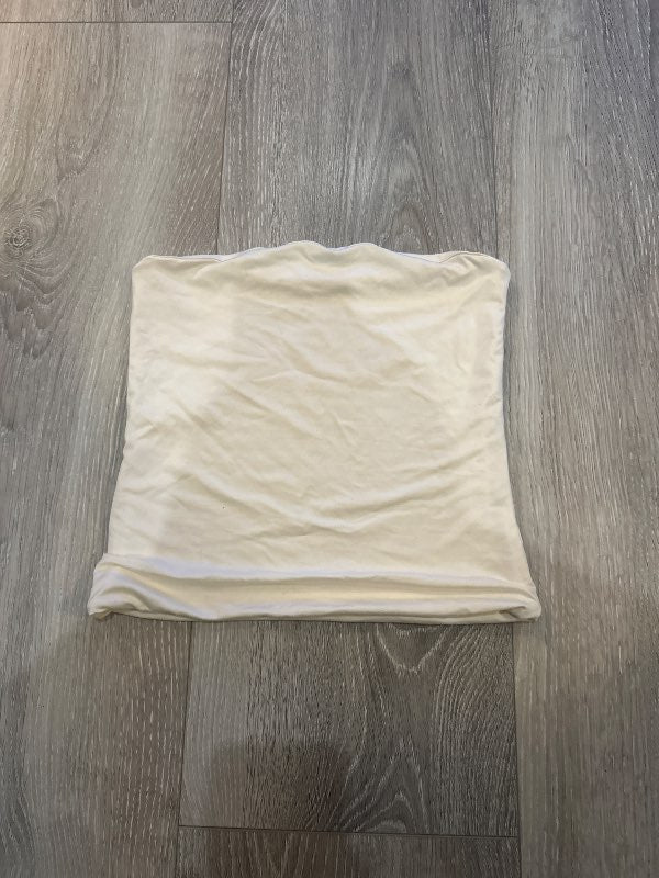 Kremaður tube crop top