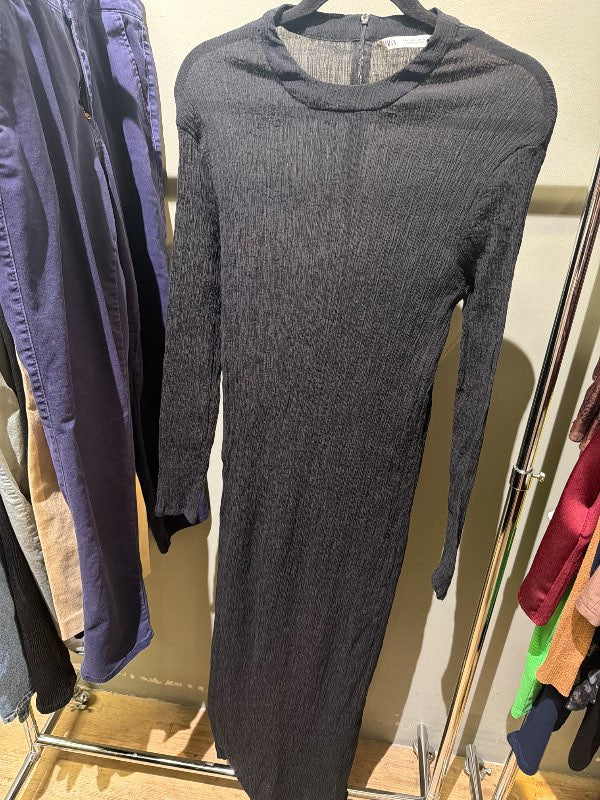 Zara Síður svartur kjóll