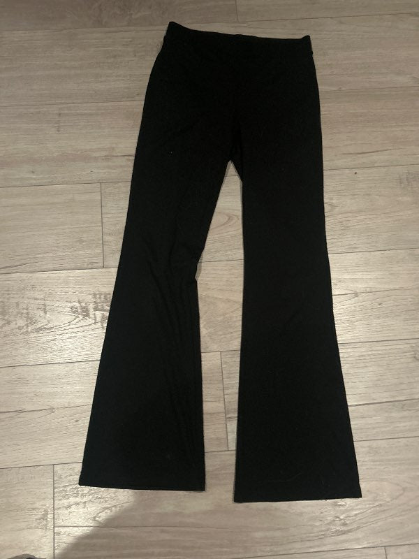 Svartar útvíðar leggings