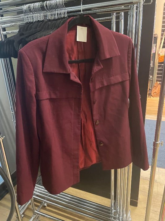 100% merino burgundy jakki