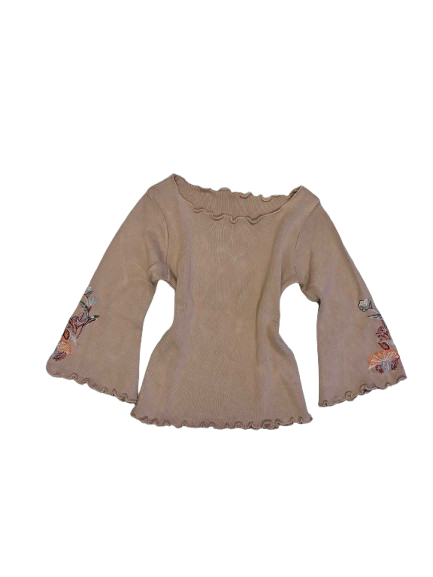 Vintage quartersleeve prjónuð peysa